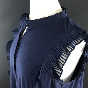 Banana Republic Sleeveless Ruffle Top